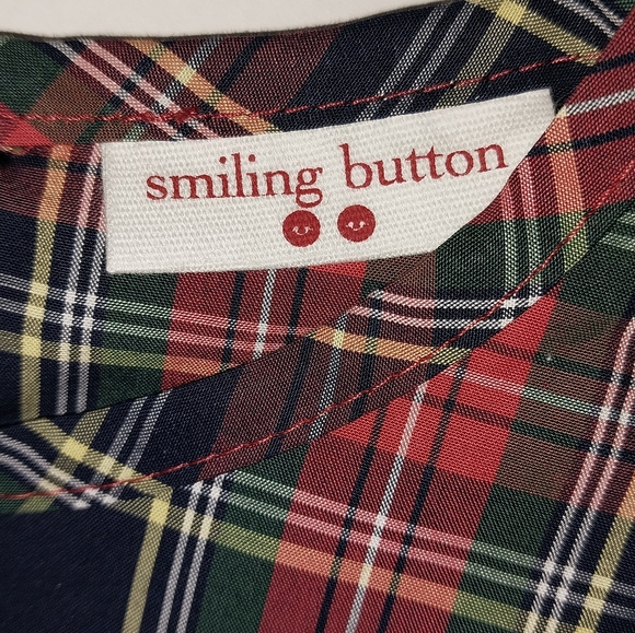 Smiling Button Plaid Dress - Picture 3 of 4